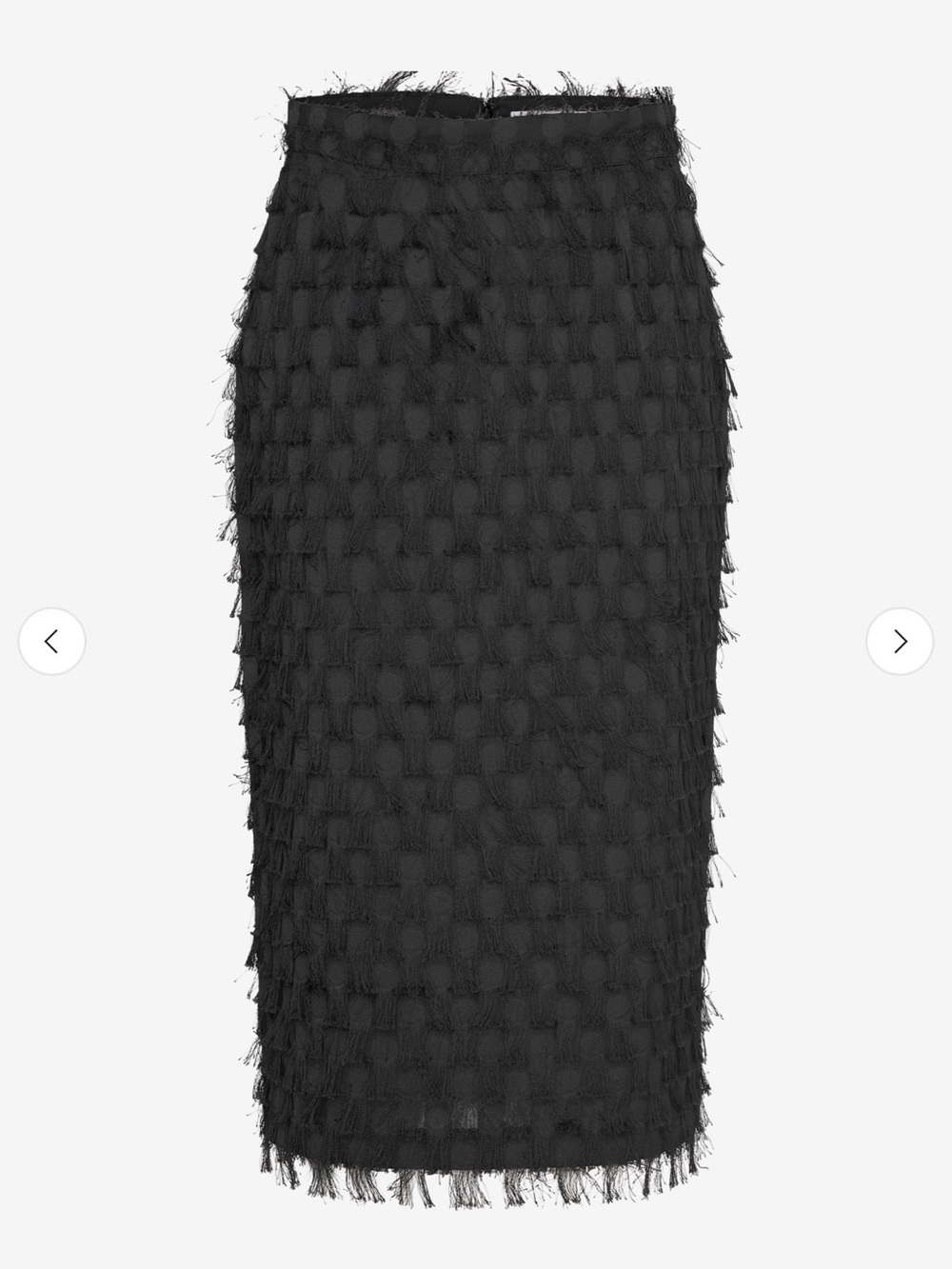 Day Birger et Mikkelsen black Fringe Textured Midi Pencil evening Coctail skirt - Picture 4 of 7